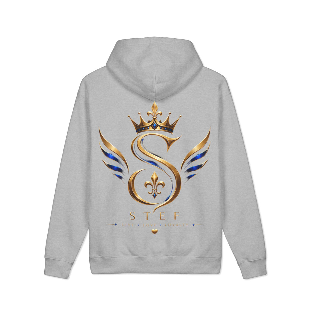Crowned S Monogram Hoodie — Stef Gold Royal Crest Sweatshirt