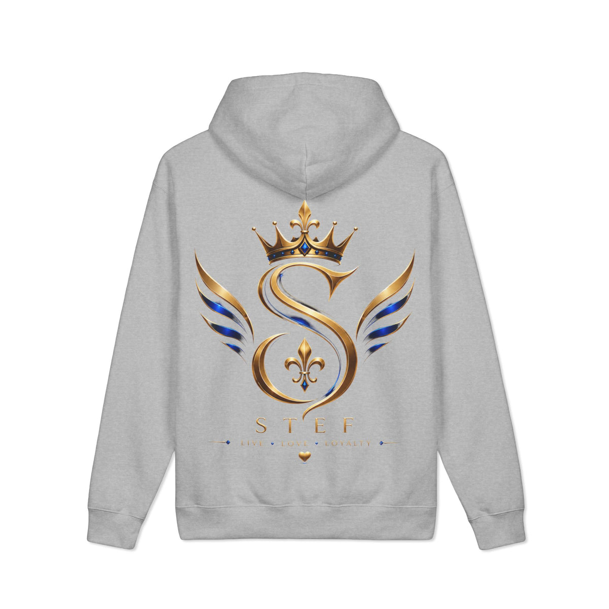 Crowned S Monogram Hoodie — Stef Gold Royal Crest Sweatshirt