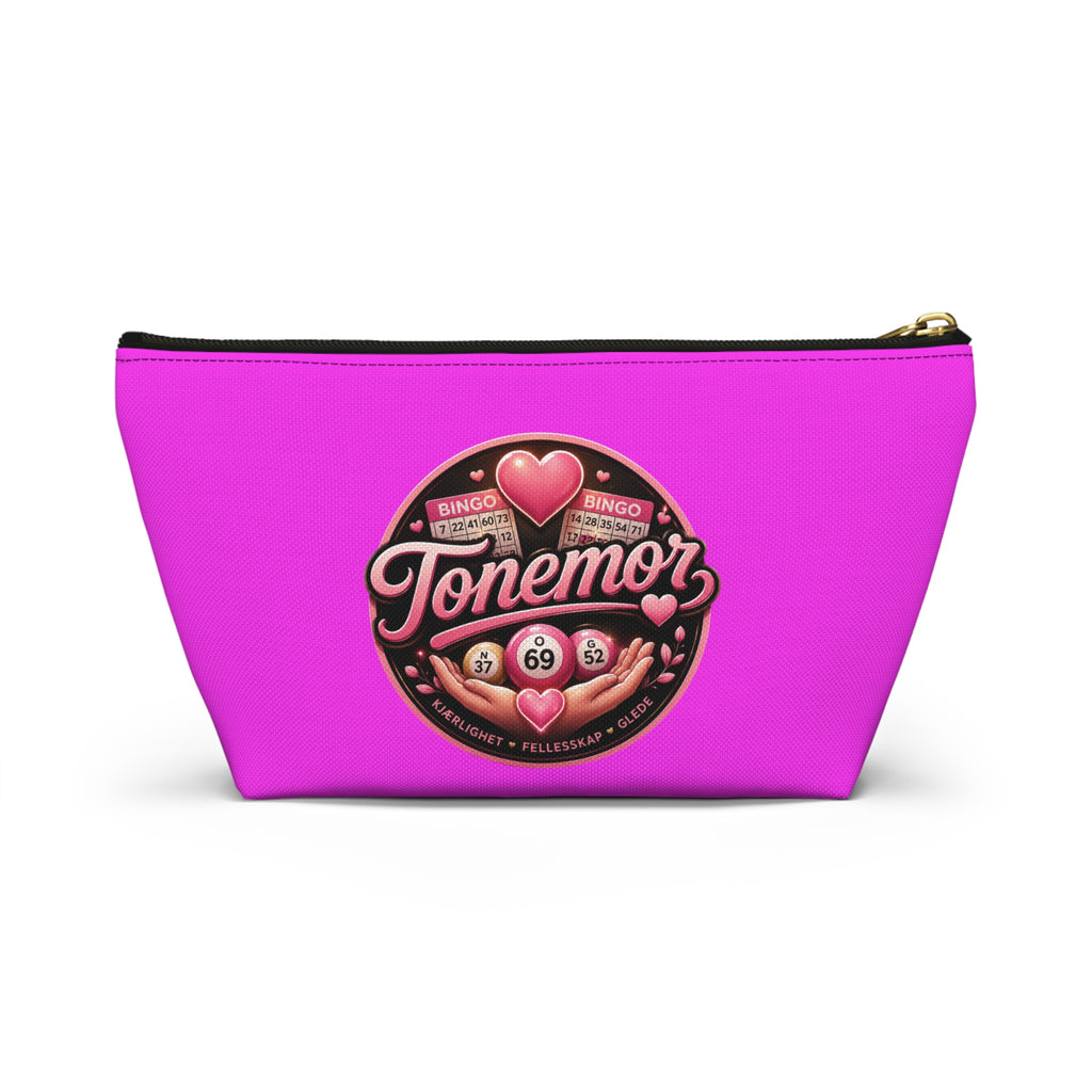 Pink Tonemor Bingo Accessory Pouch — T-Bottom Cosmetic Bag