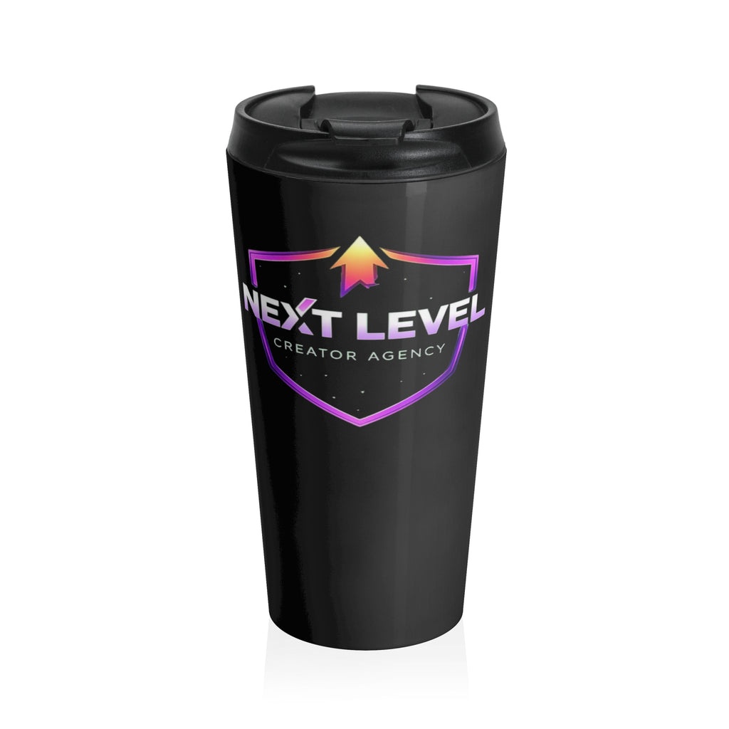 Next Level Creator Agency Stainless Steel Travel Mug – Insulated Black Tumbler NLC