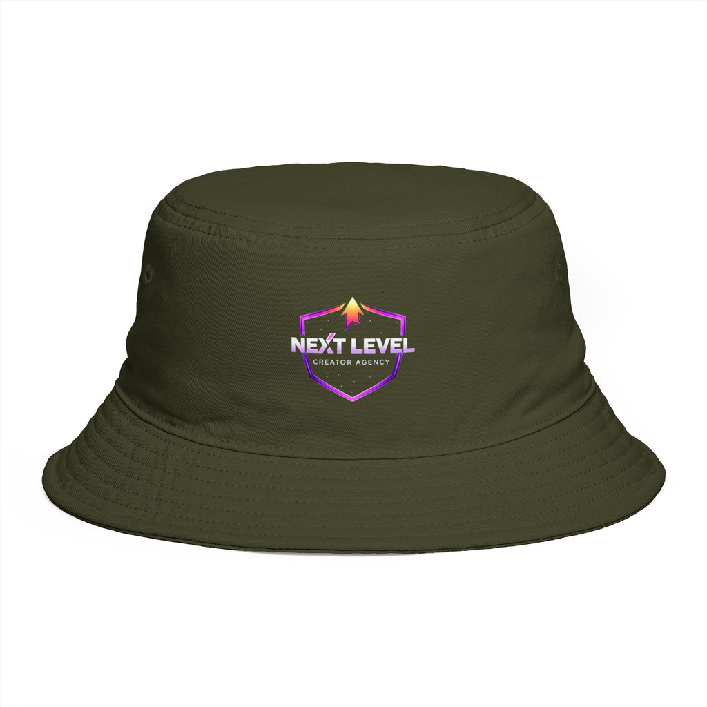 Next Level Creation Agency Brown Bucket Hat — Logo Embroidered Streetwear