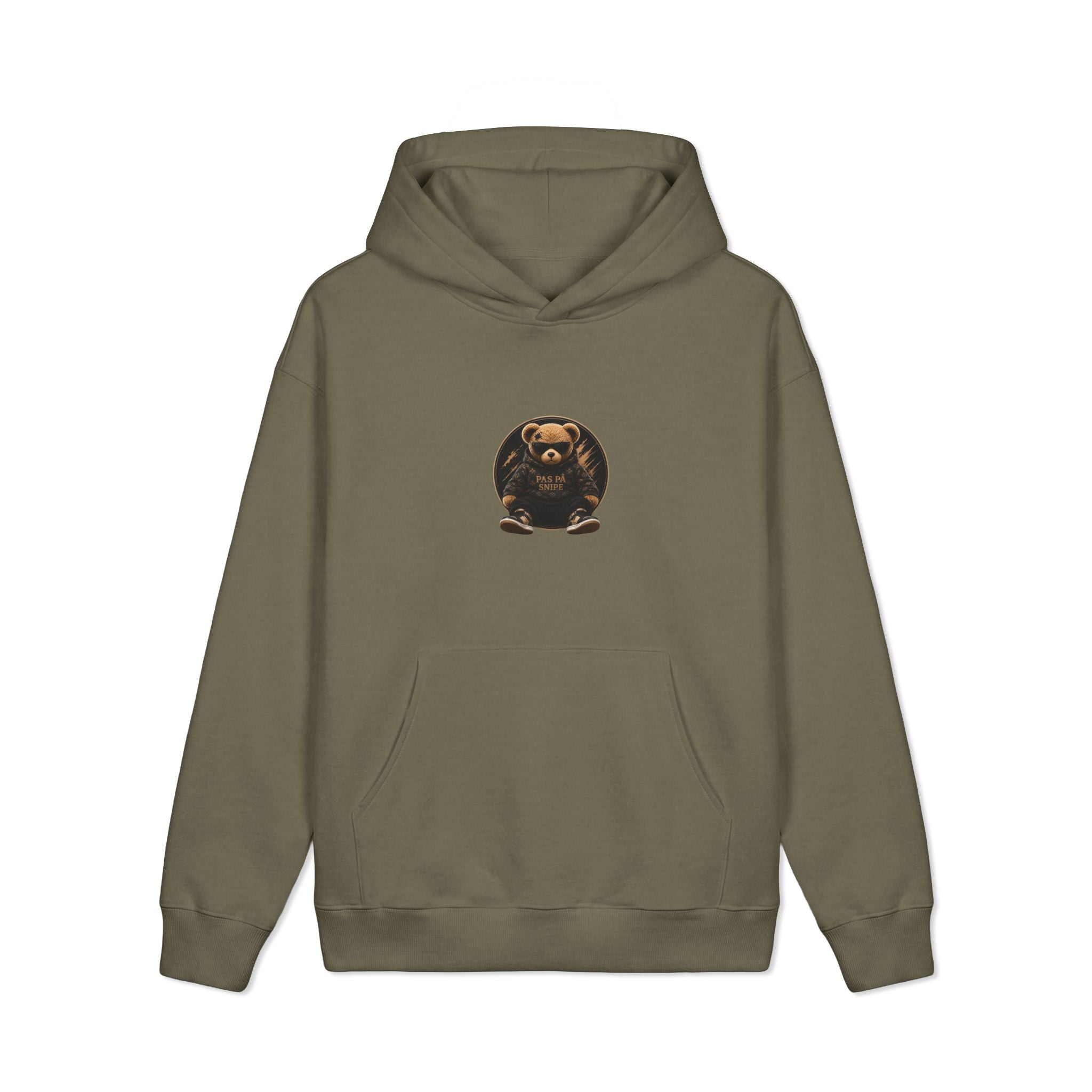 Bear Graphic Hoodie — 'Pas På Snipe' Cozy Streetwear Pullover