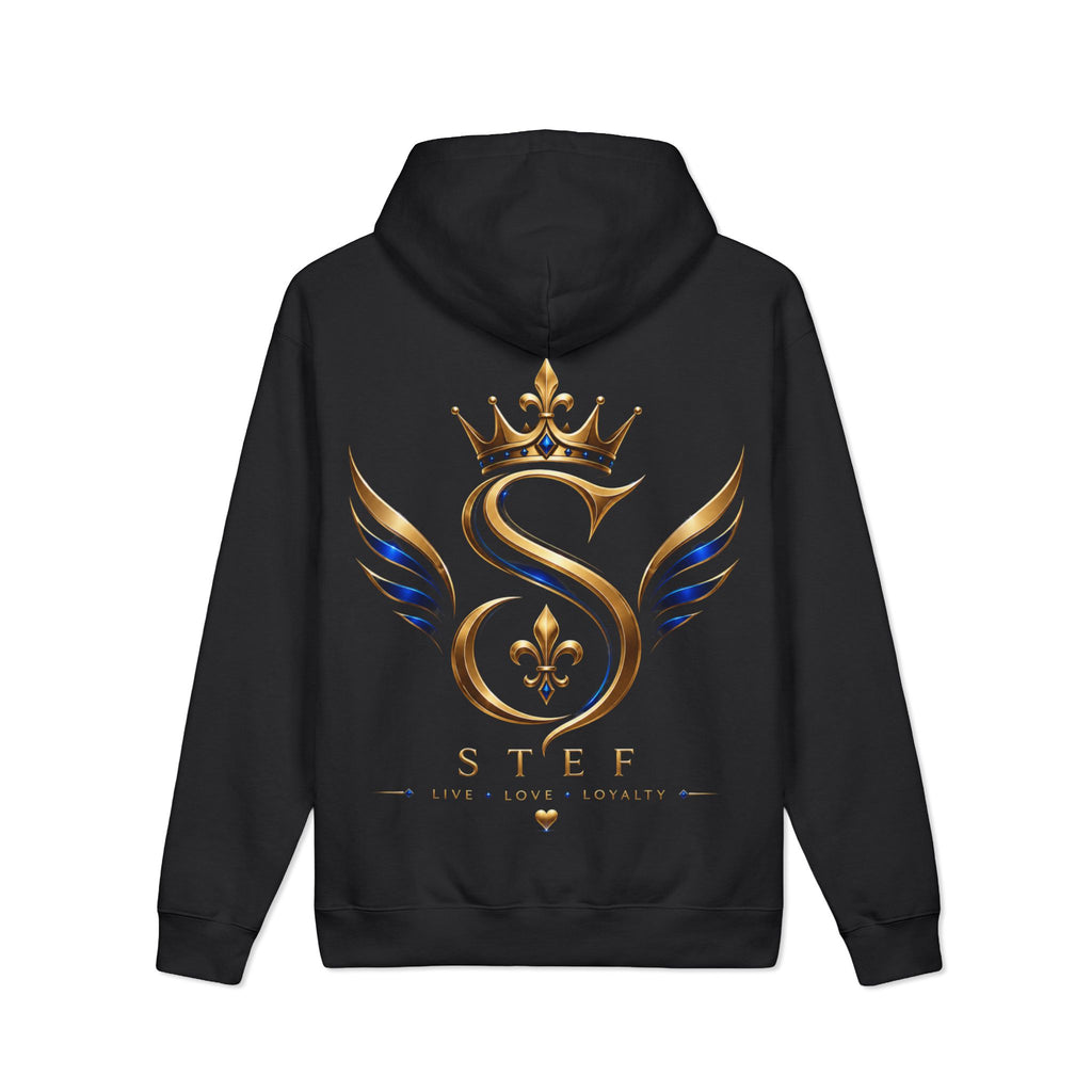 Crowned S Monogram Hoodie — Stef Gold Royal Crest Sweatshirt