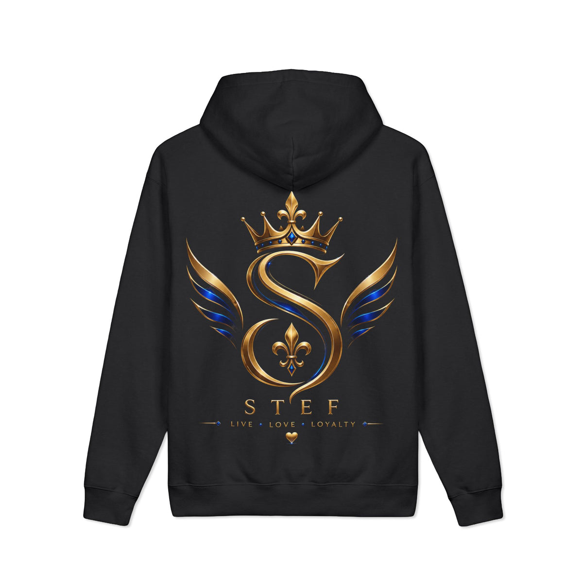 Crowned S Monogram Hoodie — Stef Gold Royal Crest Sweatshirt