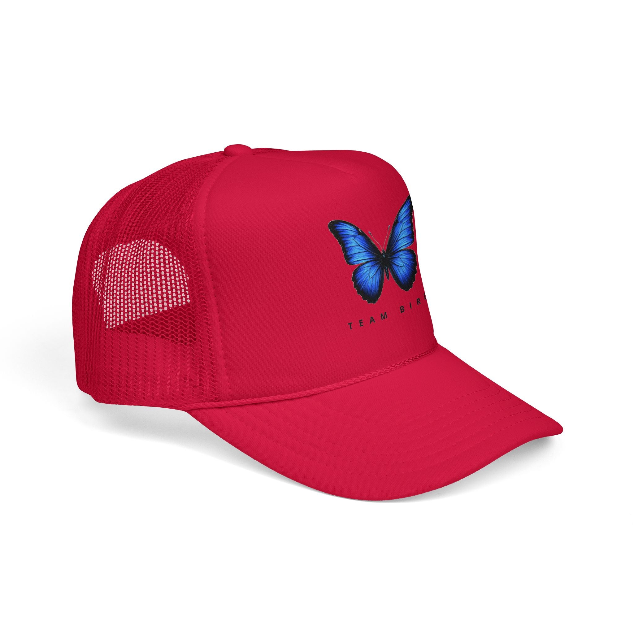 Blue Butterfly Trucker Hat — Vibrant Monarch-Inspired Foam Cap