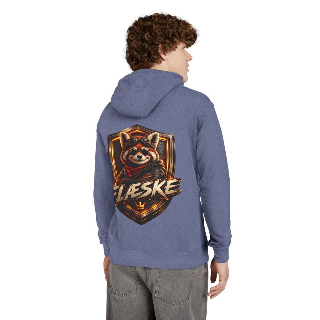 Raccoon Crest Hoodie — "Flæske" Gamer Logo Pullover