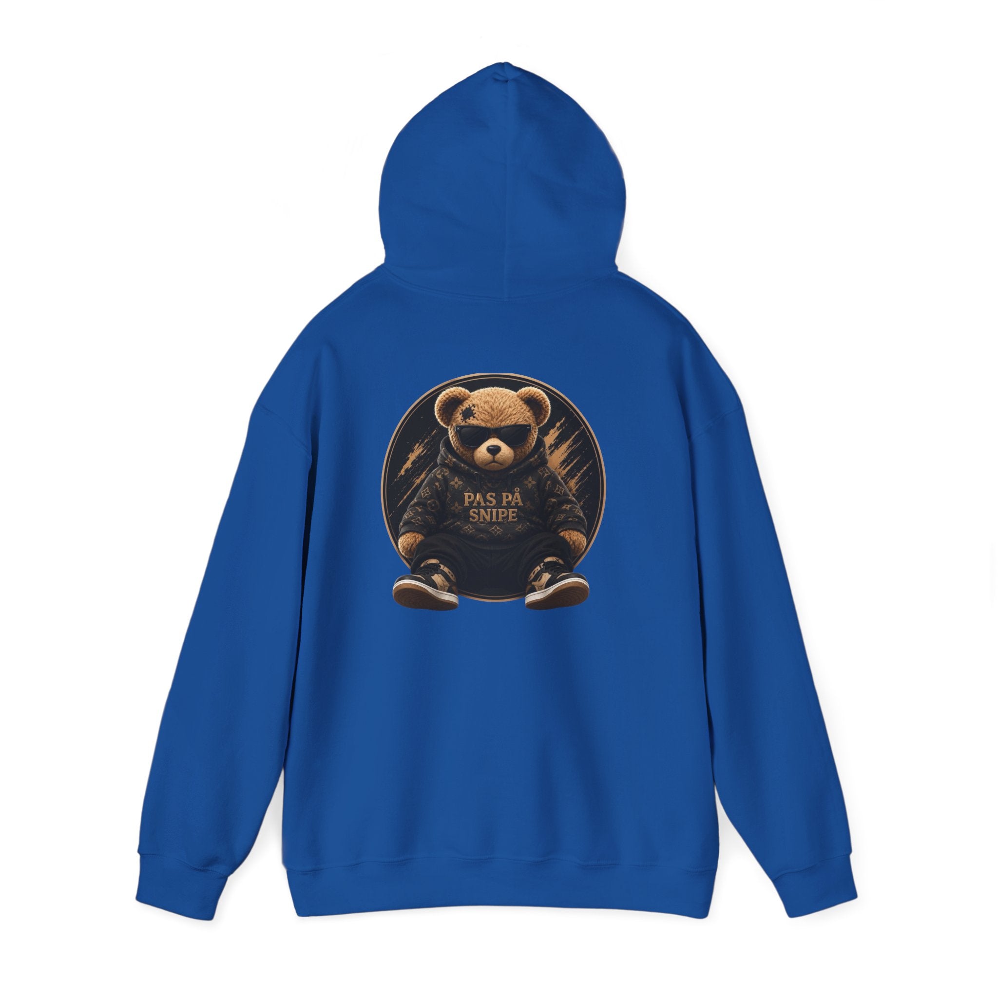 Bear Graphic Hoodie — 'Pas de Swipe' Cute Round Bear Pullover