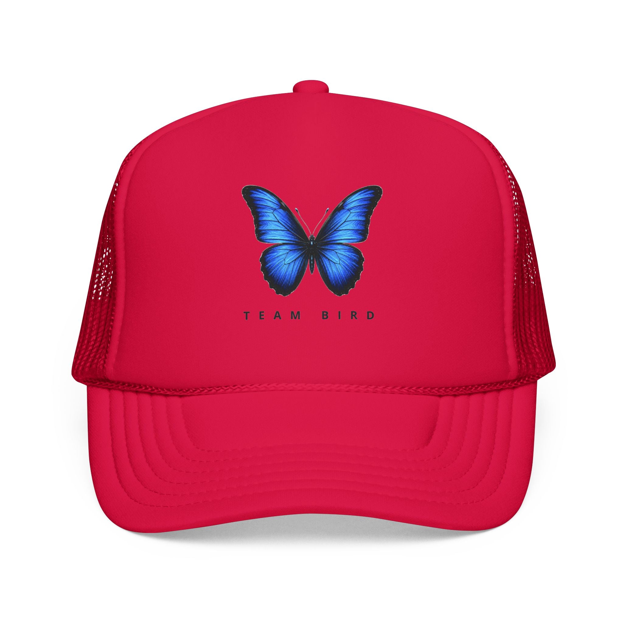 Blue Butterfly Trucker Hat — Vibrant Monarch-Inspired Foam Cap