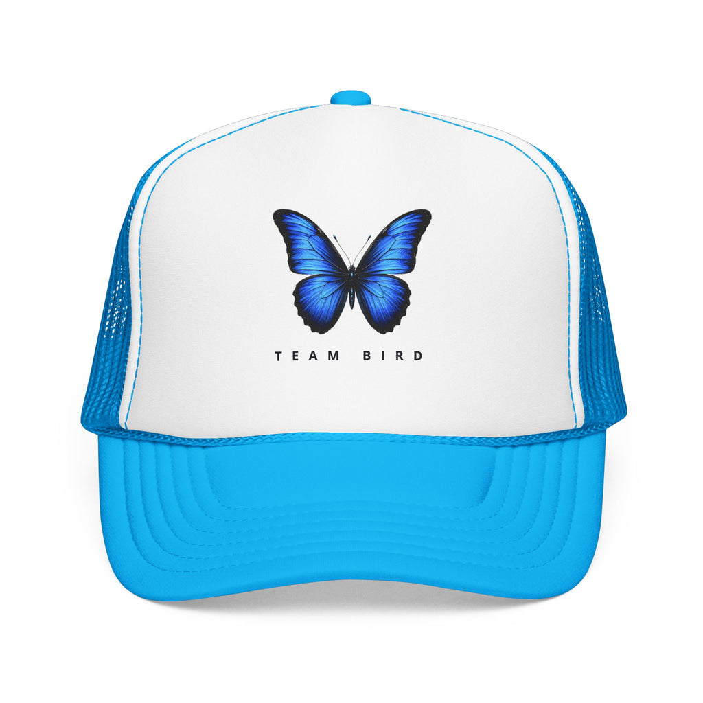 Blue Butterfly Trucker Hat — Vibrant Monarch-Inspired Foam Cap