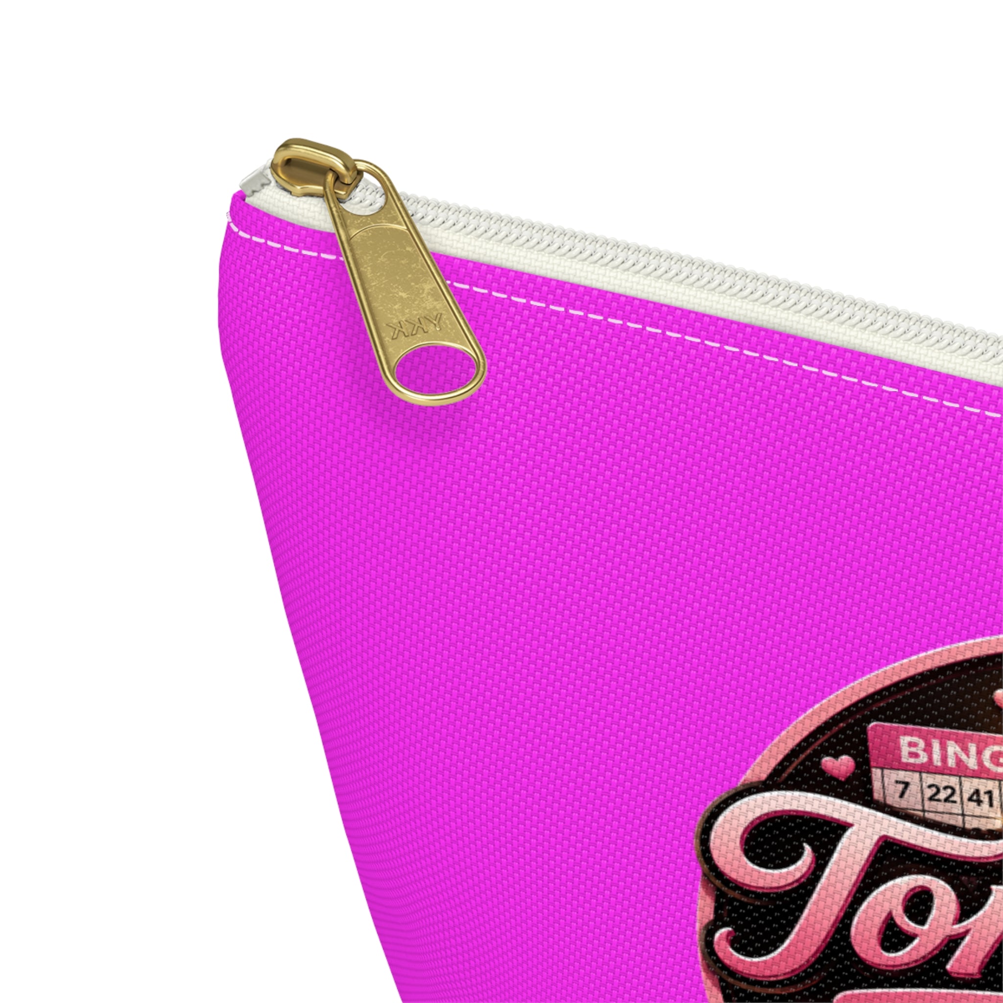 Pink Tonemor Bingo Accessory Pouch — T-Bottom Cosmetic Bag