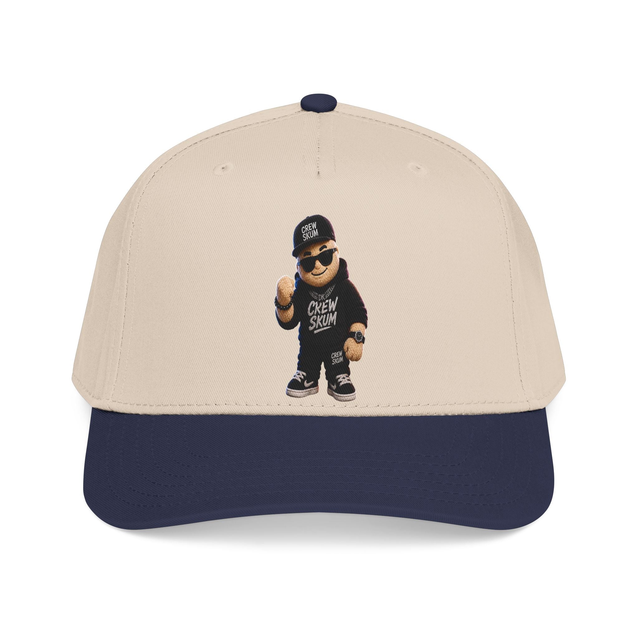 Emo Bear Streetwear Baseball Cap — 'Crew Strong' Embroidered Dad Hat