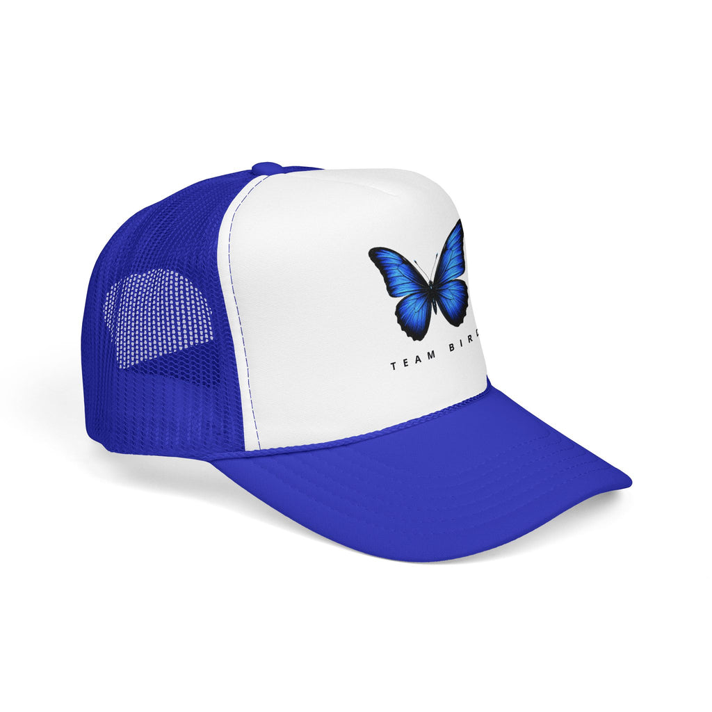 Blue Butterfly Trucker Hat — Vibrant Monarch-Inspired Foam Cap