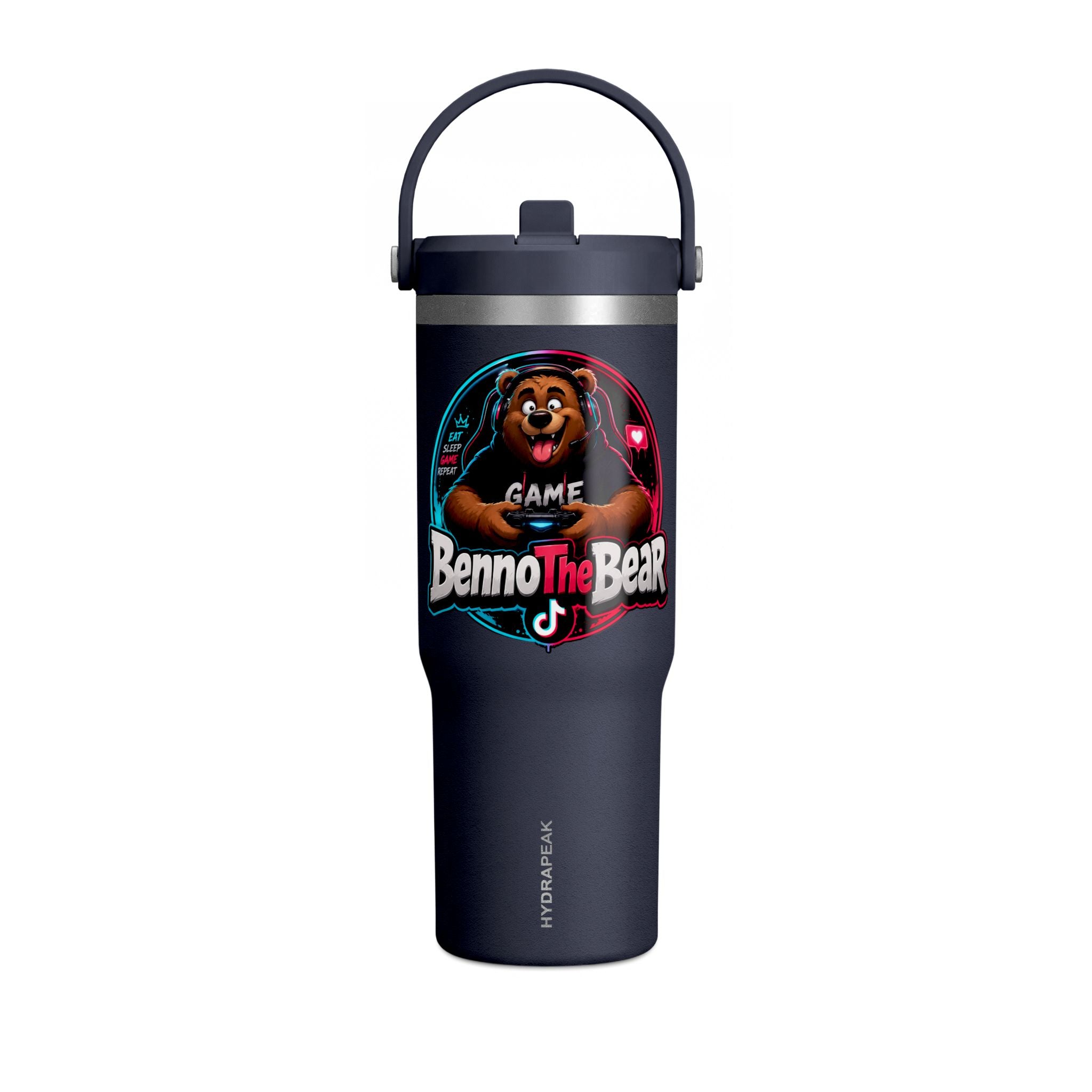 Benno The Bear 32oz Tumbler — Insulated Gaming Travel Bottle