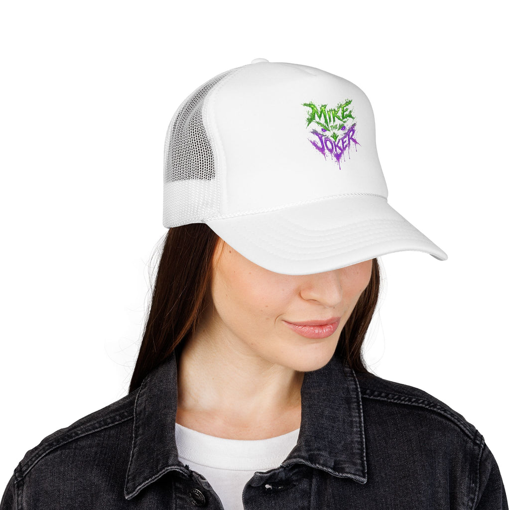 Trucker Hat with Neon Grunge Heart Logo