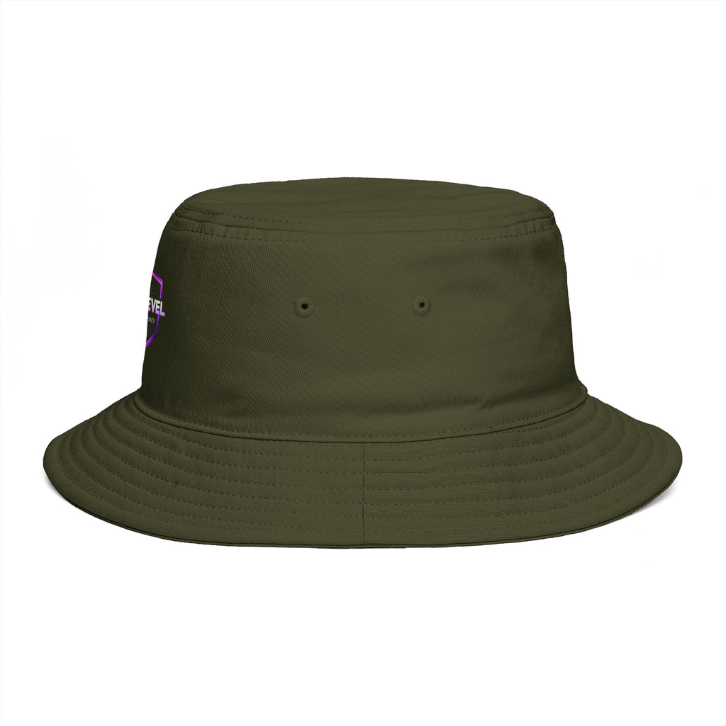 Next Level Creation Agency Brown Bucket Hat — Logo Embroidered Streetwear