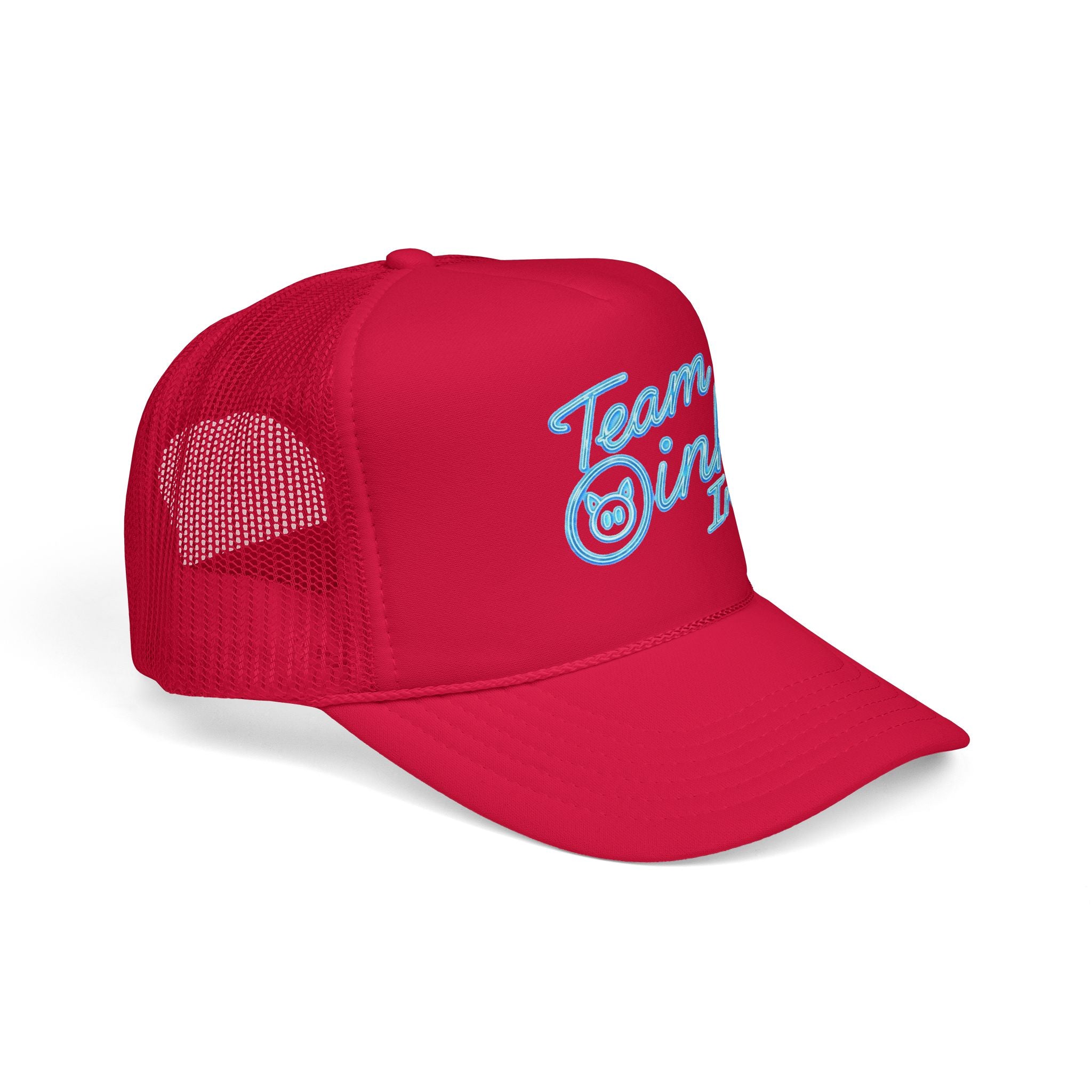 Team Oink Inc. Trucker Hat — Retro Embroidered Foam Cap