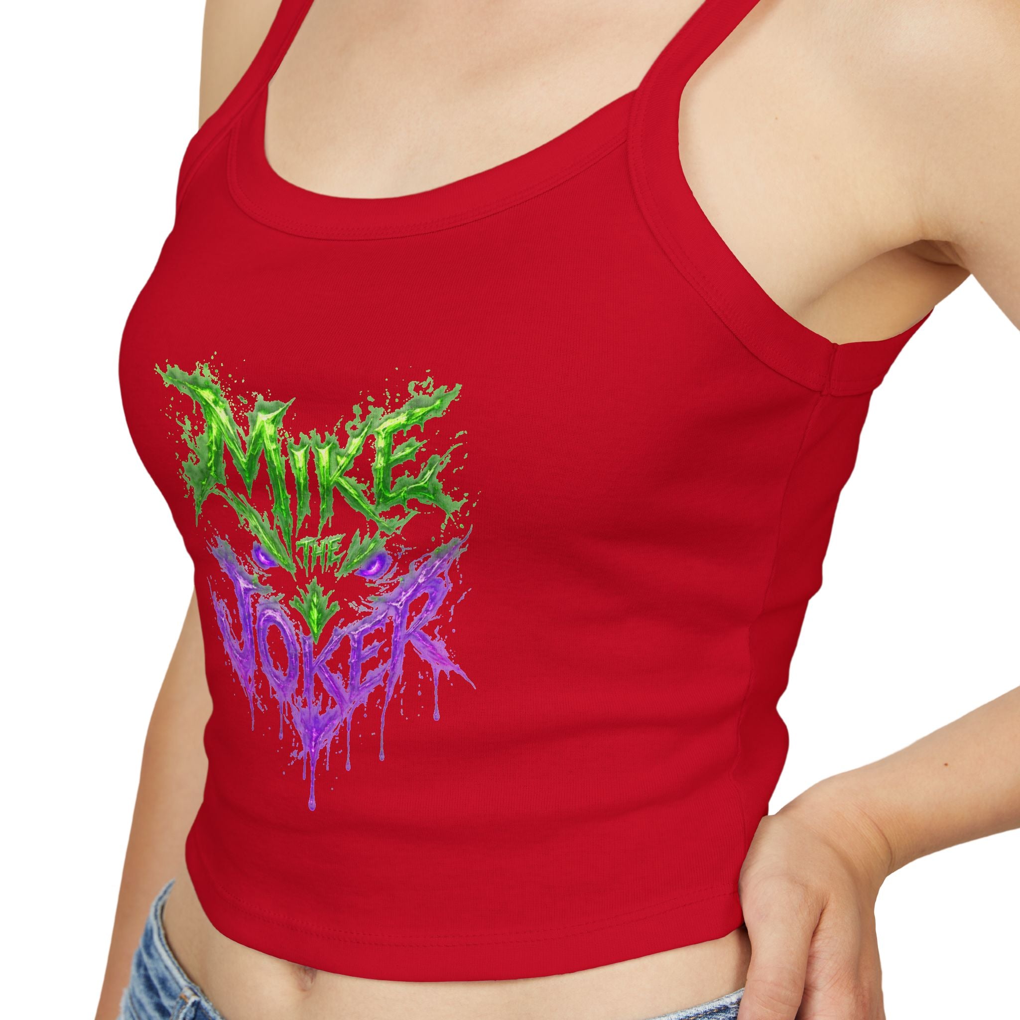 Tank Top — 'Pure Joker' Graffiti Drip Crop Tank