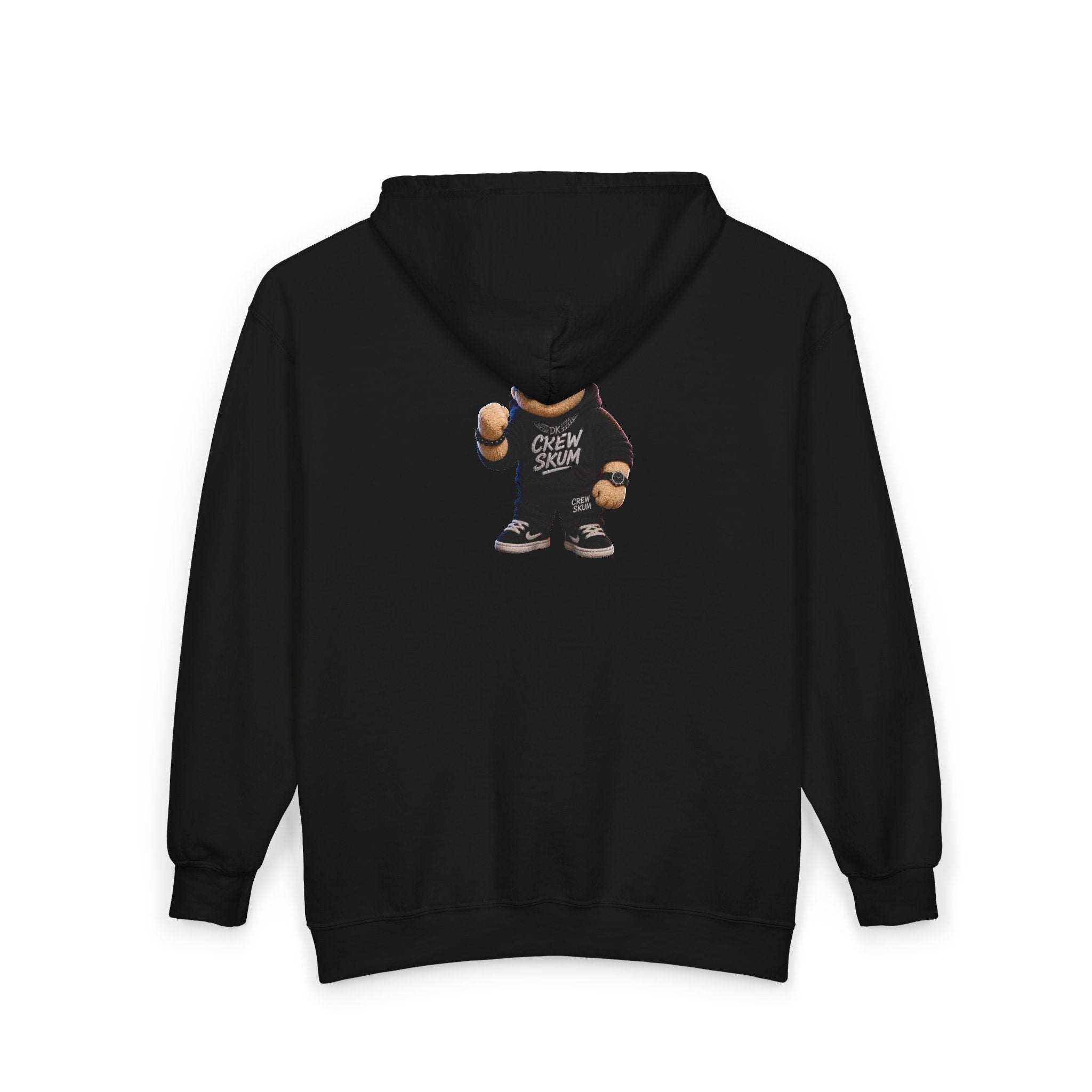Hip-Hop Character Zip Hoodie — Cool Kid Graphic Full-Zip Sweatshirt
