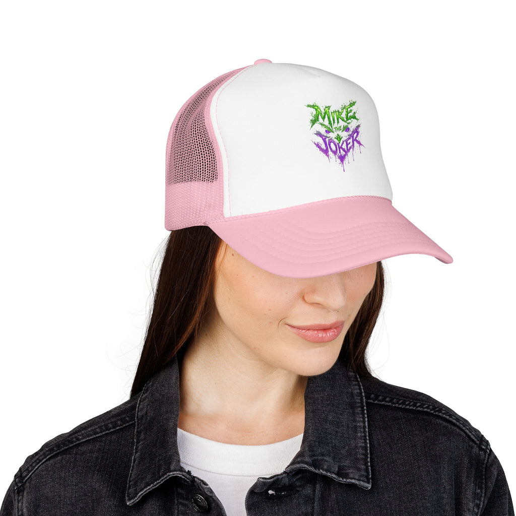 Trucker Hat with Neon Grunge Heart Logo