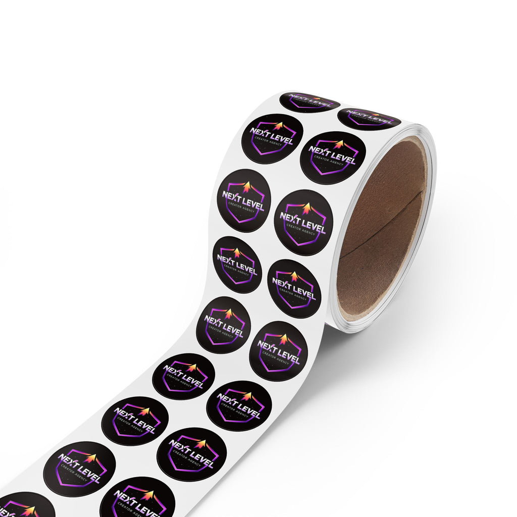 Next Level Round Sticker Labels – Branded Logo Sticker Rolls for Packaging & Promotions