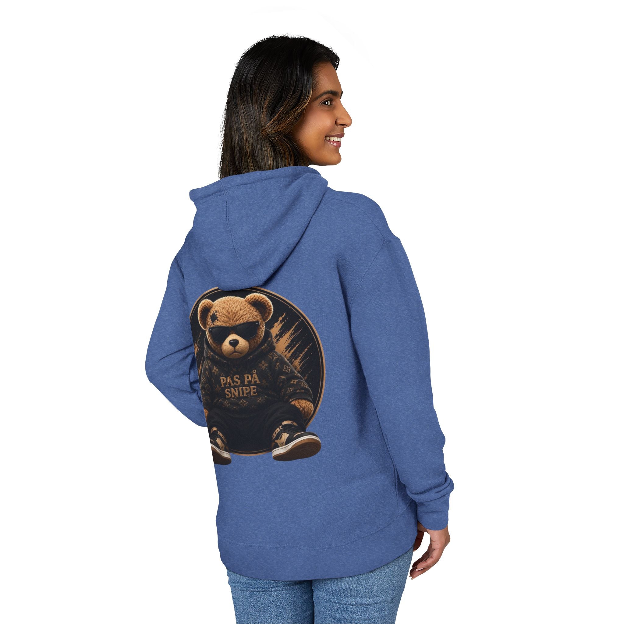 Teddy Bear Hoodie — 'Pas På Snipe' Graphic Pullover