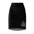 Black Pencil Skirt with Subtle Automotive Emblem – Sleek Office & Casual Wear