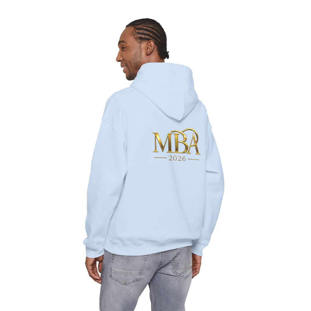 MBA 2026 Gold Logo Hoodie — Graduation/Alumni Commemorative Sweatshirt