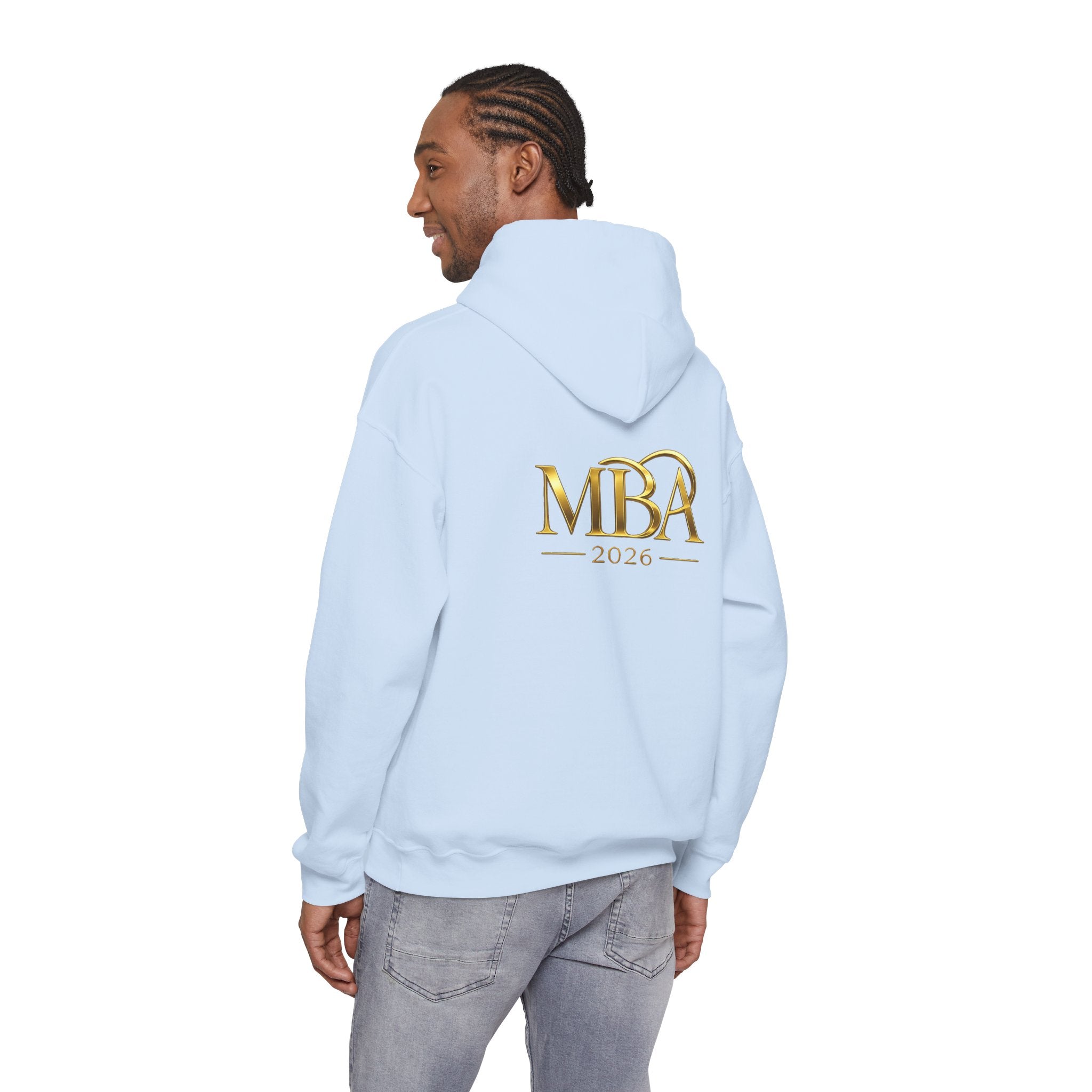 MBA 2026 Gold Logo Hoodie — Graduation/Alumni Commemorative Sweatshirt