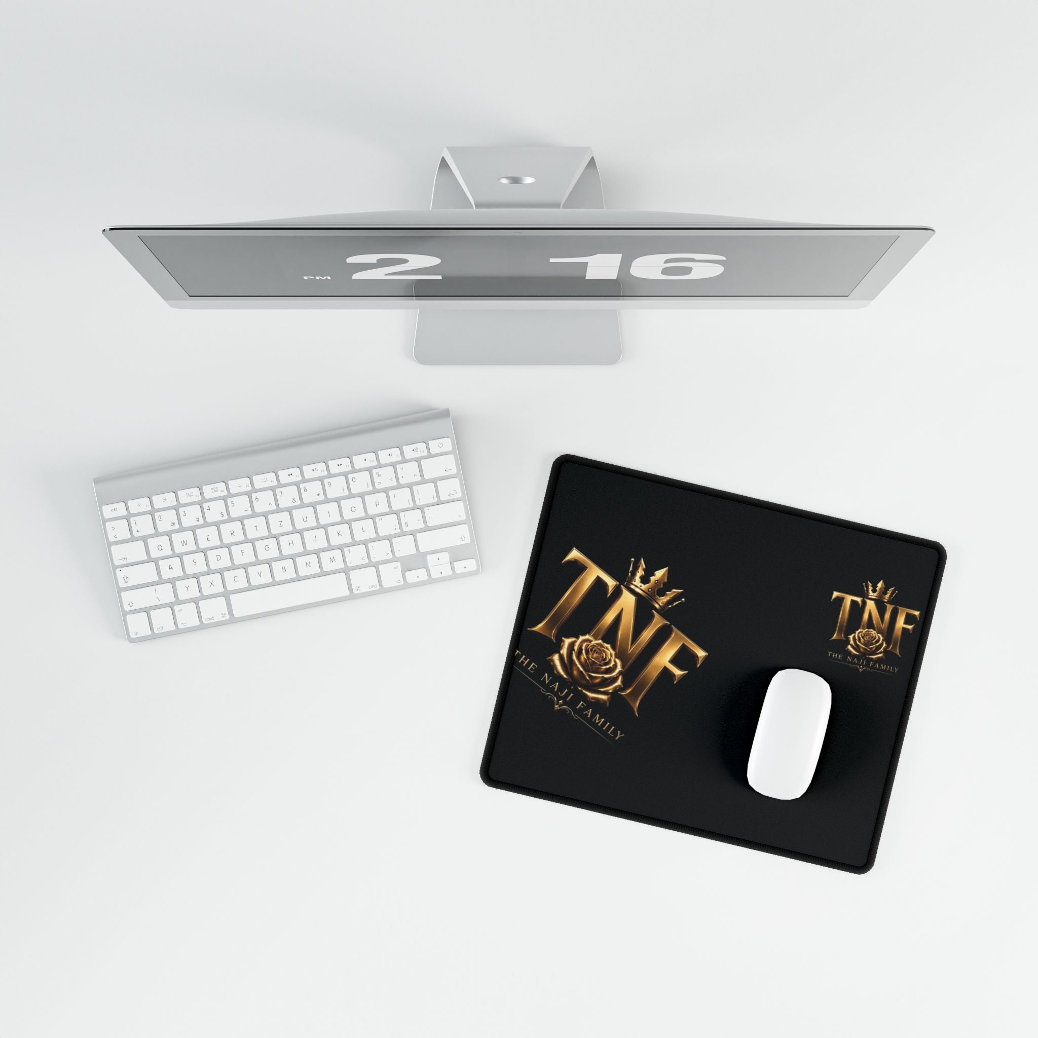 TNF Gold Crest Desk Mat — Large Gaming & Office Mousepad (The Naif Family)