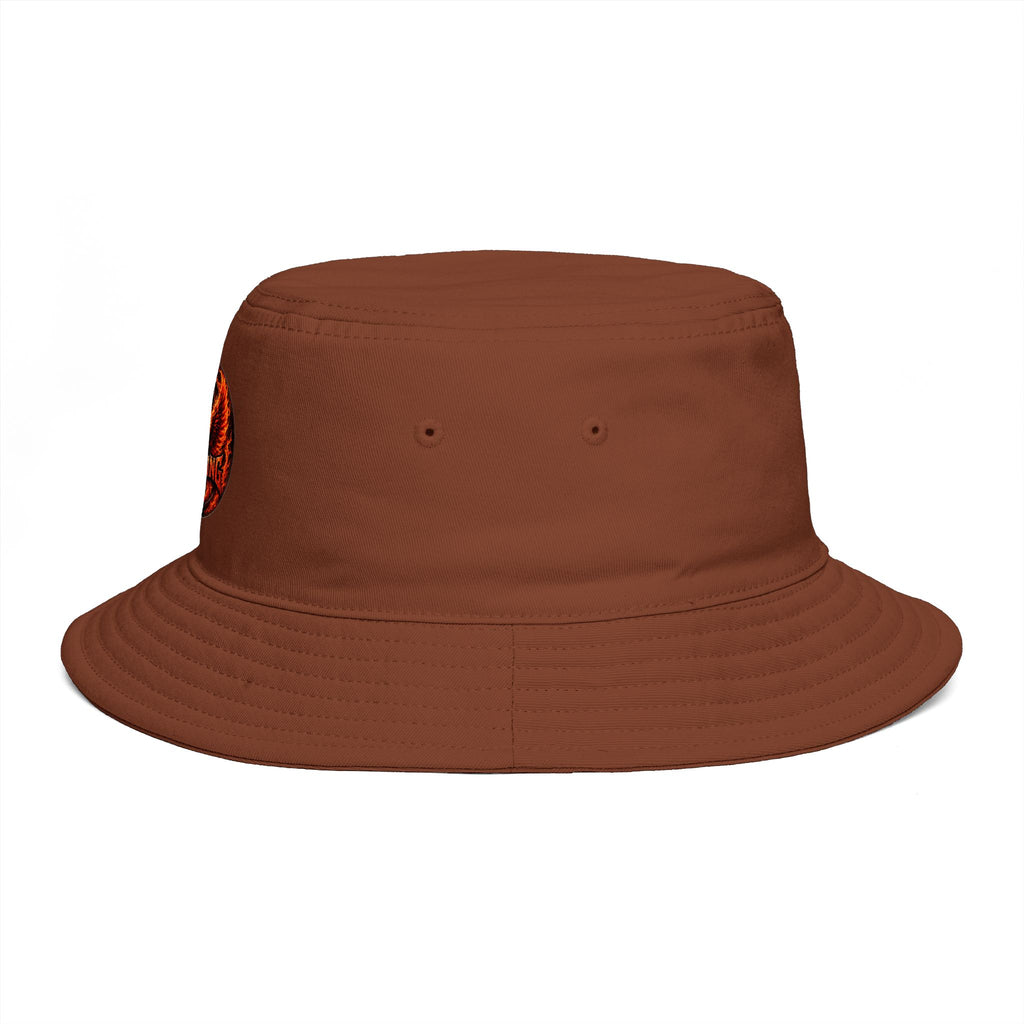 Next Level Creation Agency Brown Bucket Hat — Logo Embroidered Streetwear