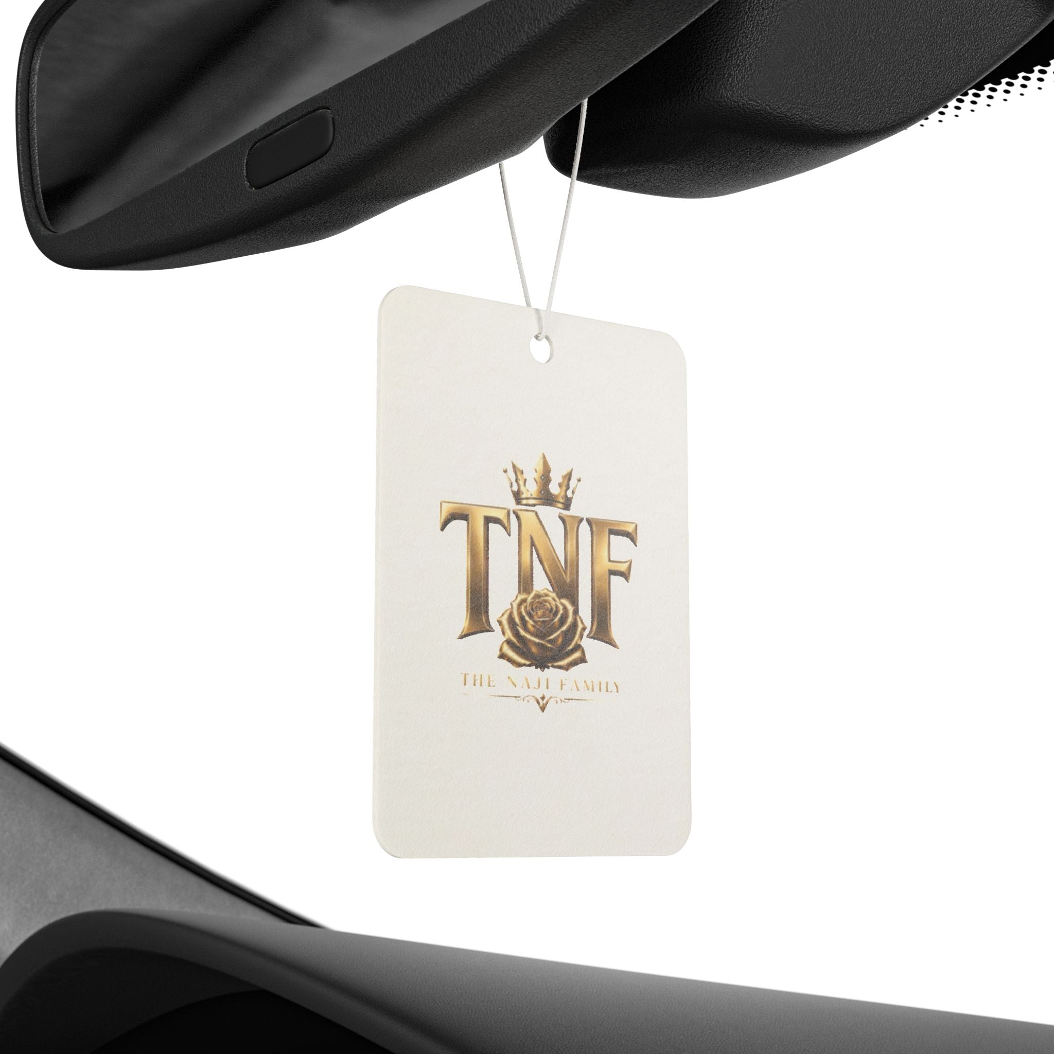 Gold TNF Emblem Car Air Freshener — Luxury Rose Scented Ornament