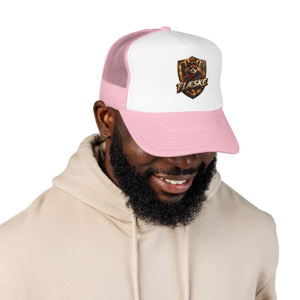 Ember Raccoon Shield Trucker Hat