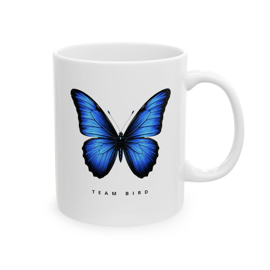 Blue Butterfly Ceramic Mug — Inspirational 'You Are Stronger Than You Think' Coffee Cup (11oz, 15oz)