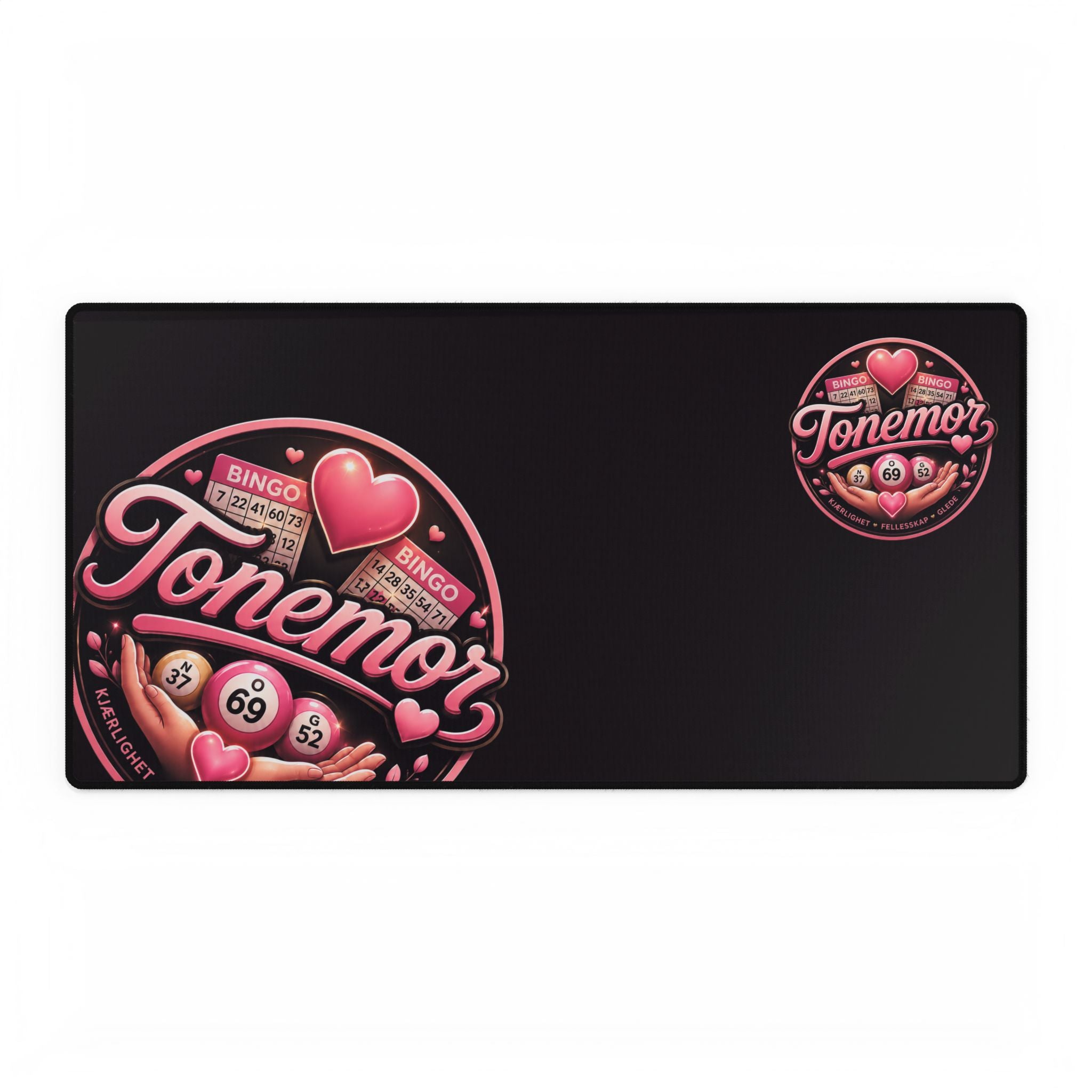 Tonemor Bingo Desk Mat — Pink Heart Gaming & Office Mousepad