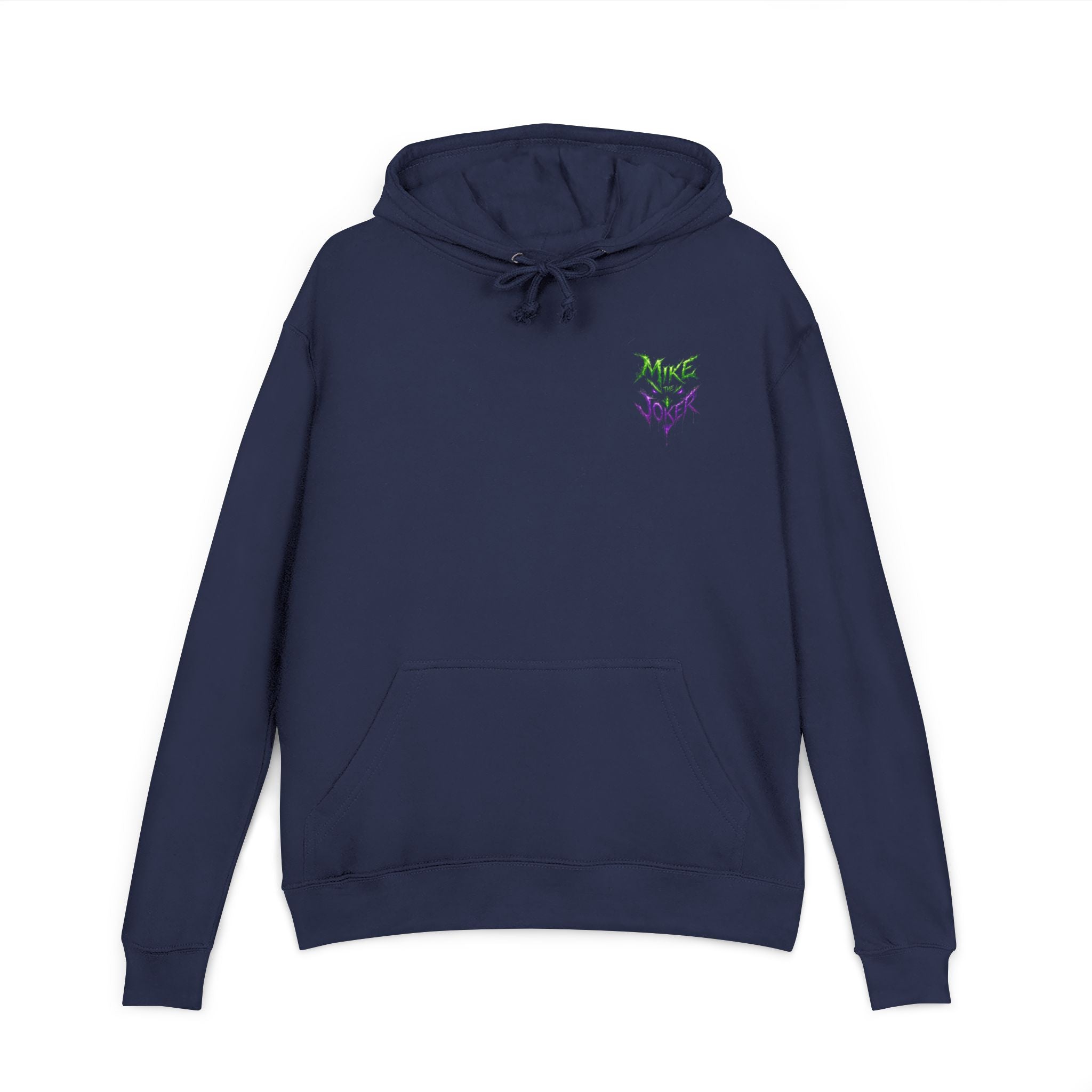 Joker Graphic Hoodie — "Mike the Joker" Neon Green & Purple Streetwear
