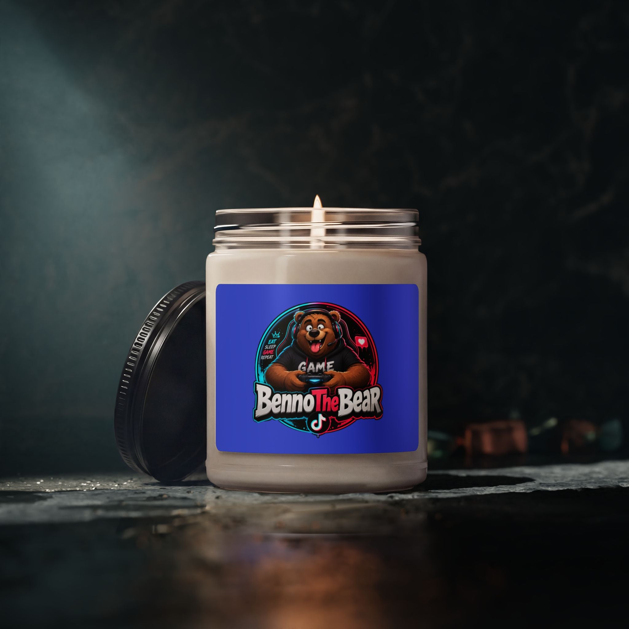 Benno The Bear Scented Soy Candle — 9oz Gamer Logo Candle