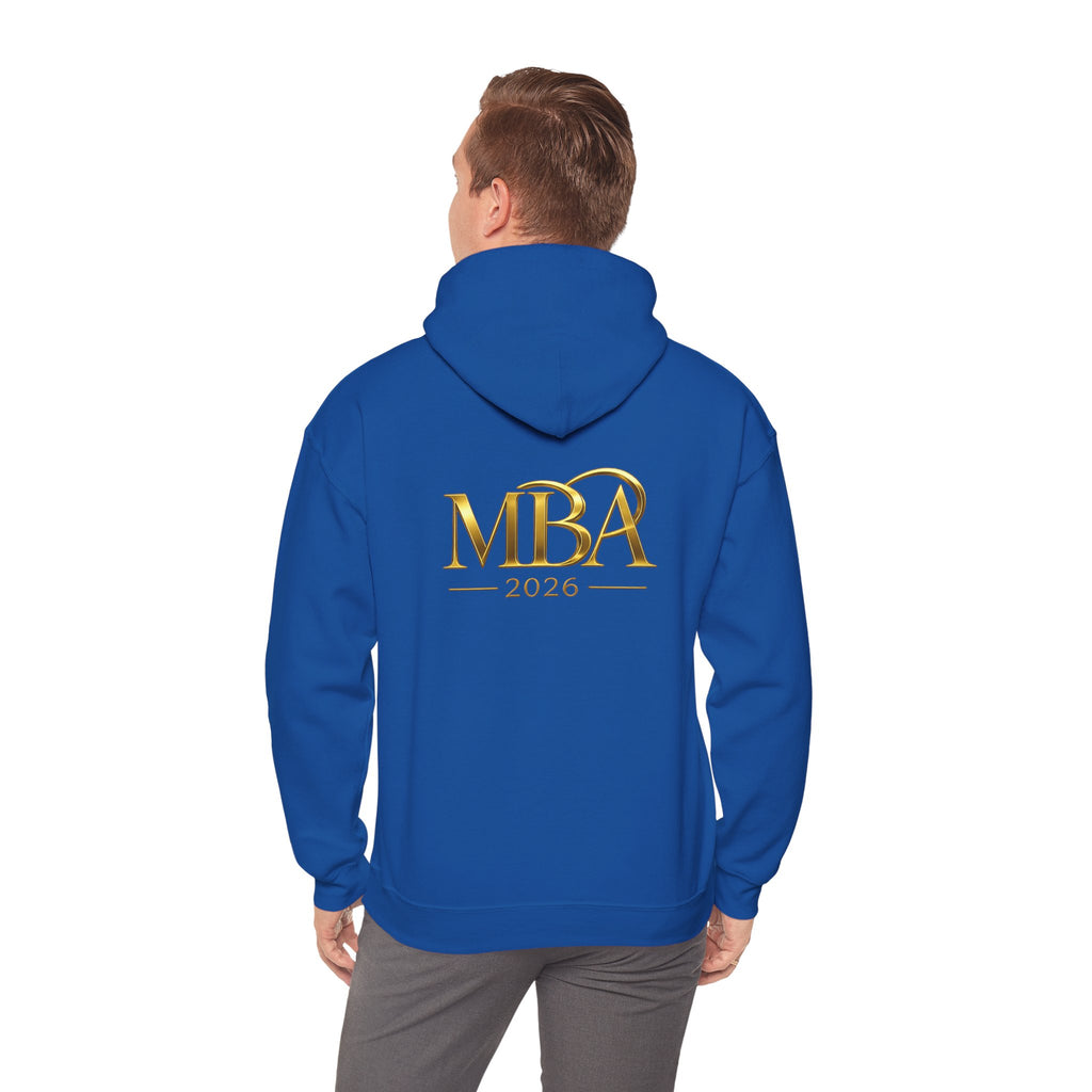 MBA 2026 Gold Logo Hoodie — Graduation/Alumni Commemorative Sweatshirt