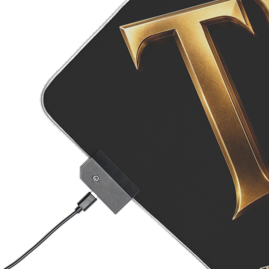 LED Gaming Mouse Pad — TNF The Naji Family Gold Crest RGB Desk Mat