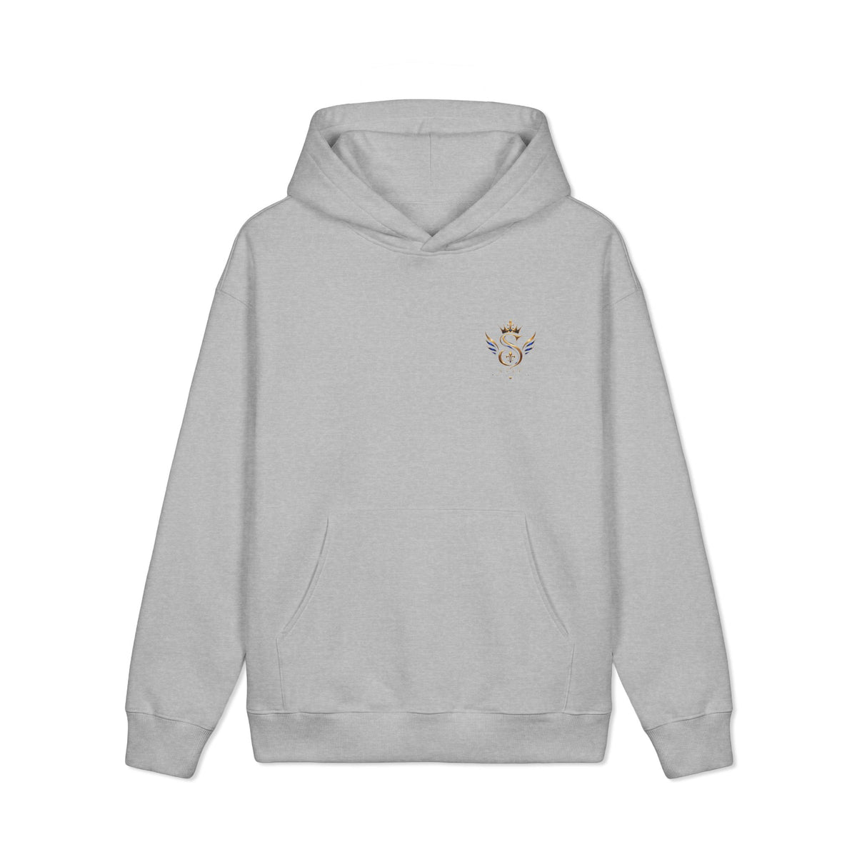 Crowned S Monogram Hoodie — Stef Gold Royal Crest Sweatshirt