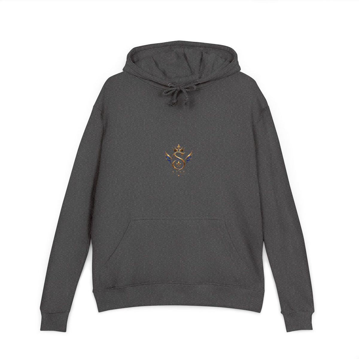 Crown S Wings Hoodie — Gold Fleur-de-Lis Logo French Terry Sweatshirt