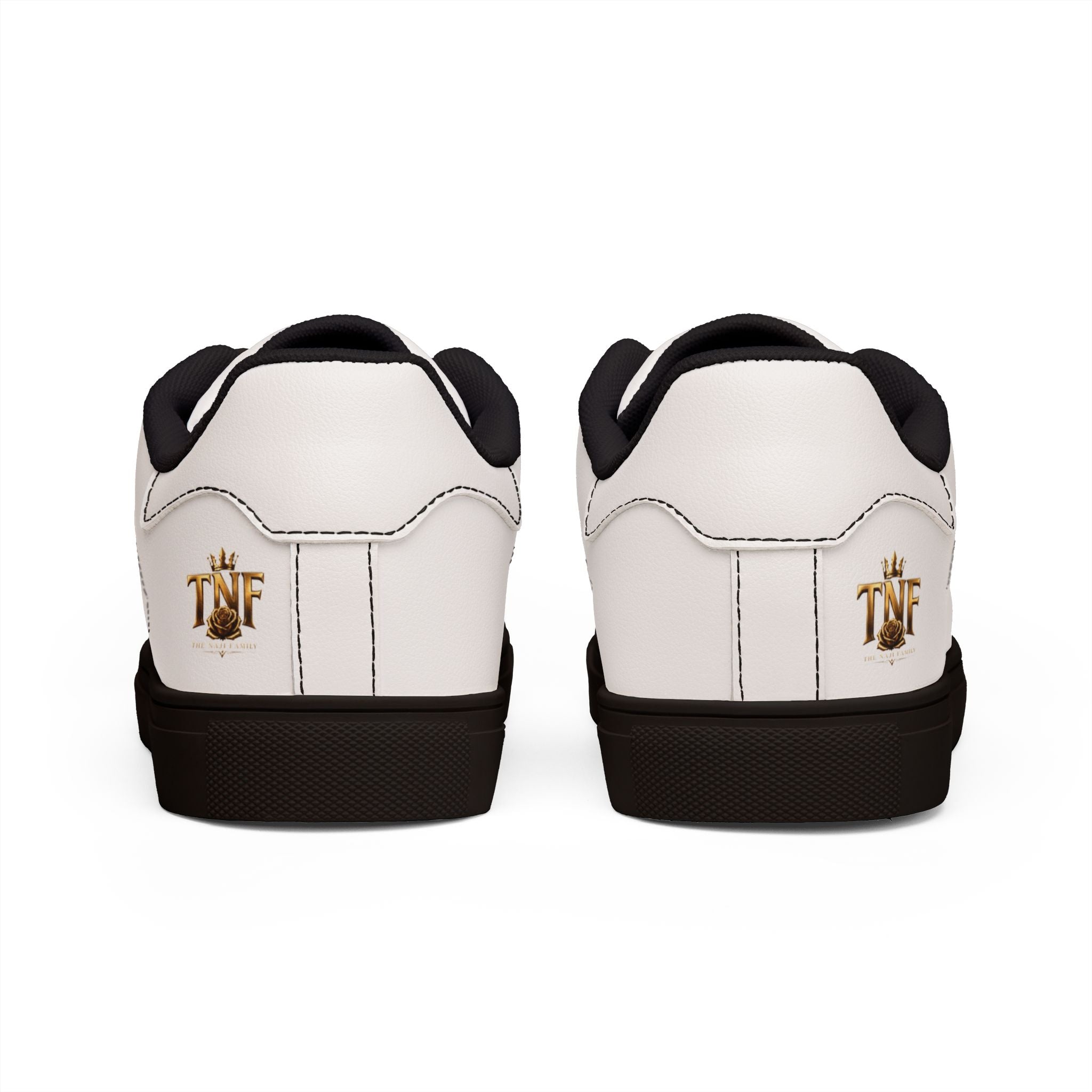 Men's White Leather Low-Top Sneakers — Classic Casual Everyday Shoes