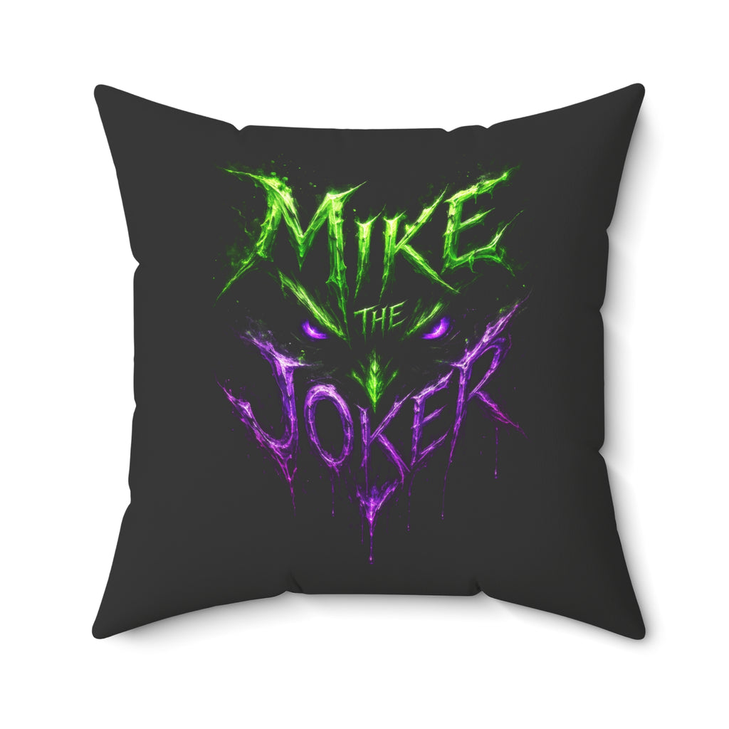 Mike the Joker Neon Graphic Pillow - Spun Polyester Decorative Cushion