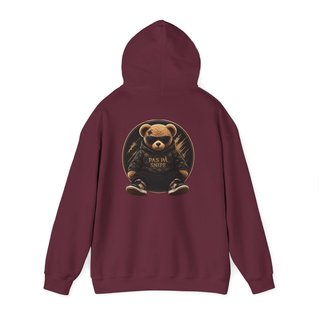 Bear Graphic Hoodie — 'Pas de Swipe' Cute Round Bear Pullover