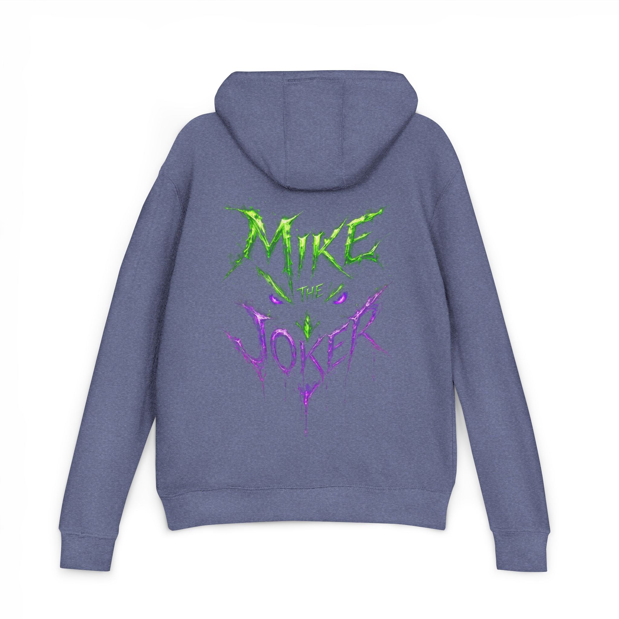 Joker Graphic Hoodie — "Mike the Joker" Neon Green & Purple Streetwear