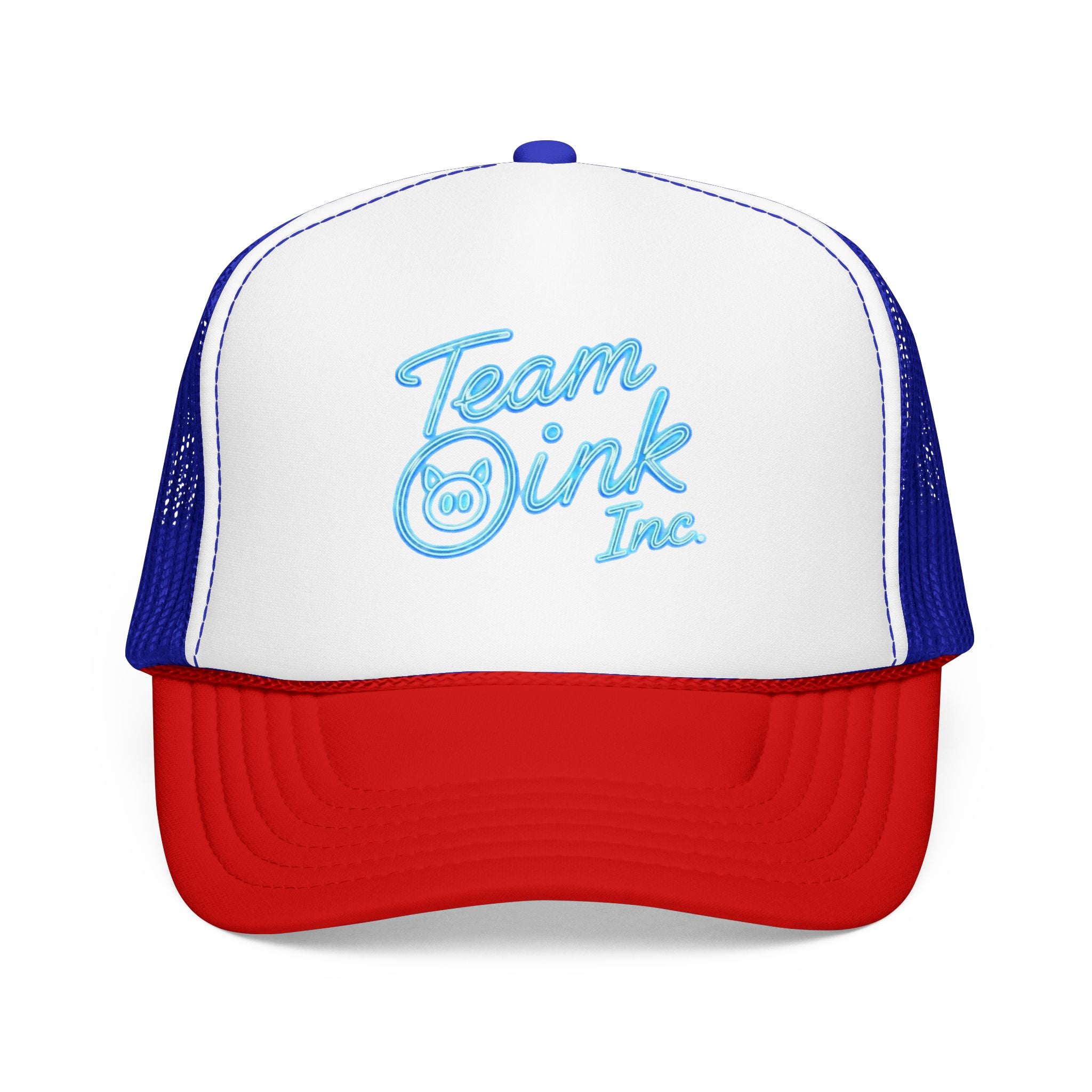 Team Oink Inc. Trucker Hat — Retro Embroidered Foam Cap