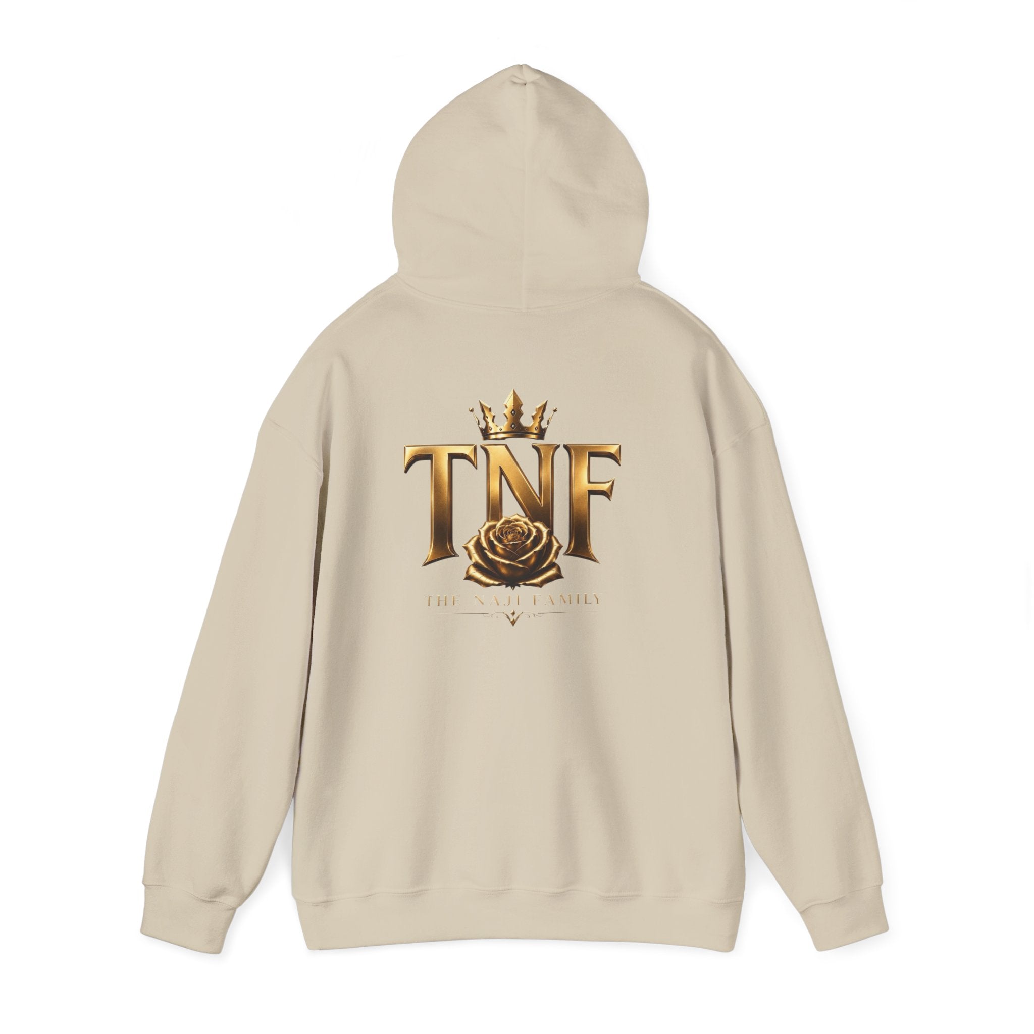 TNF Gold Rose Hoodie — Elegant Crown Logo Pullover