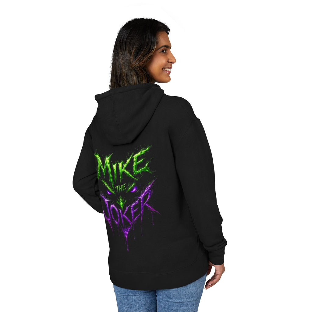 Joker Graphic Hoodie — "Mike the Joker" Neon Green & Purple Streetwear