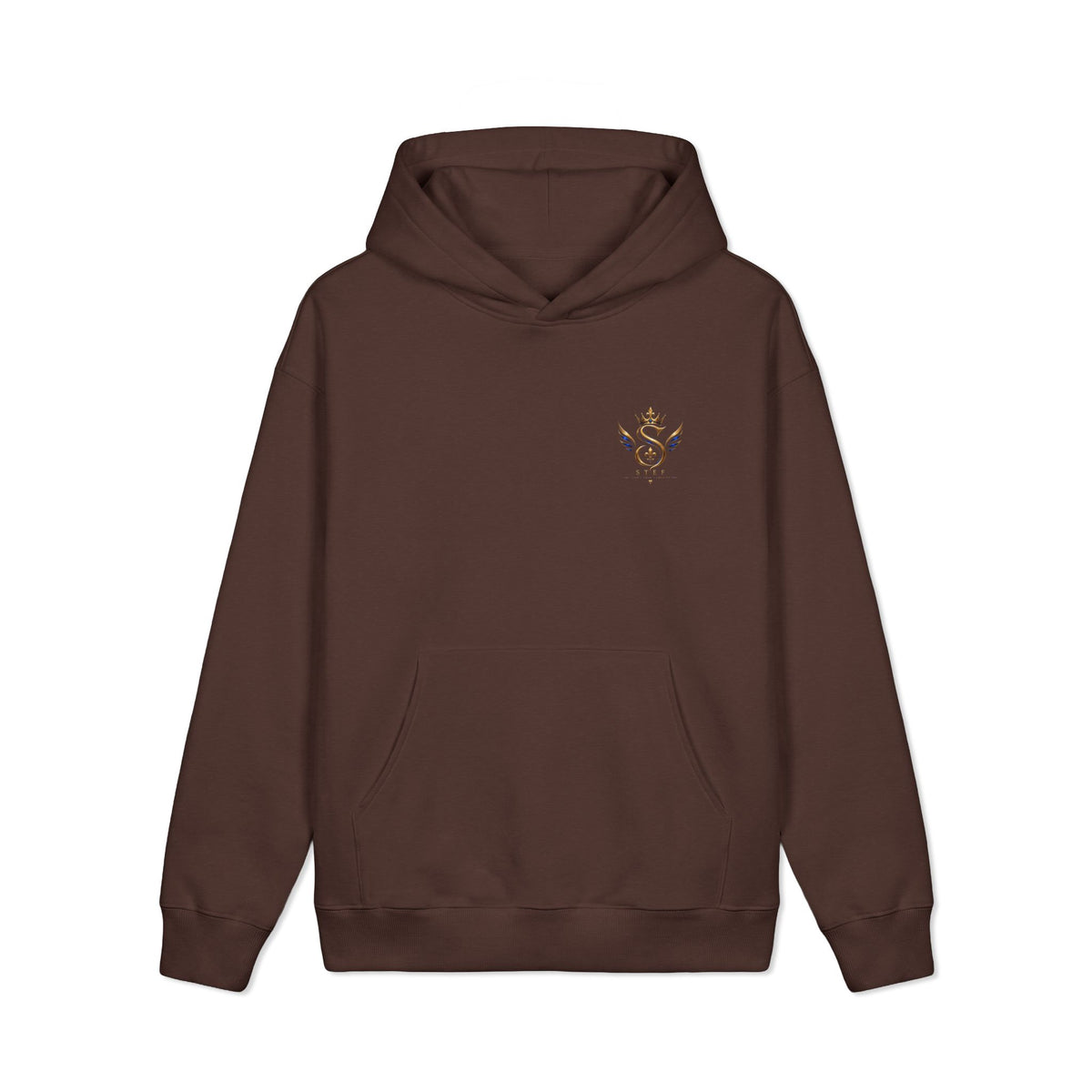 Crowned S Monogram Hoodie — Stef Gold Royal Crest Sweatshirt