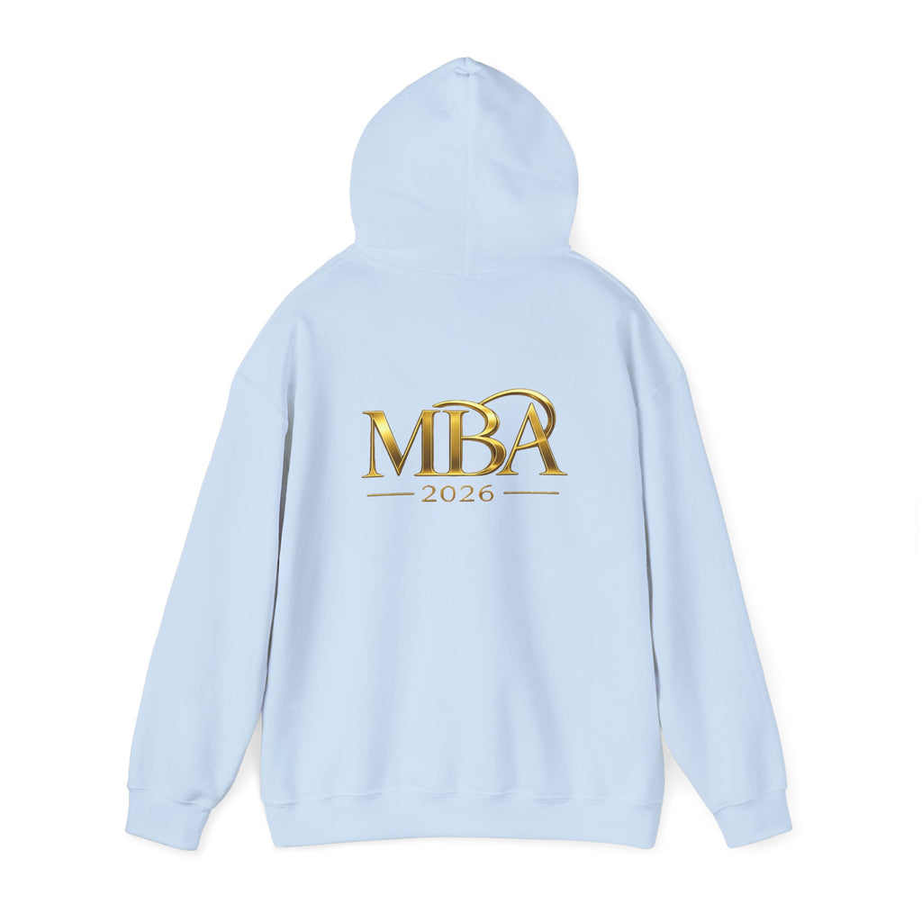 MBA 2026 Gold Logo Hoodie — Graduation/Alumni Commemorative Sweatshirt