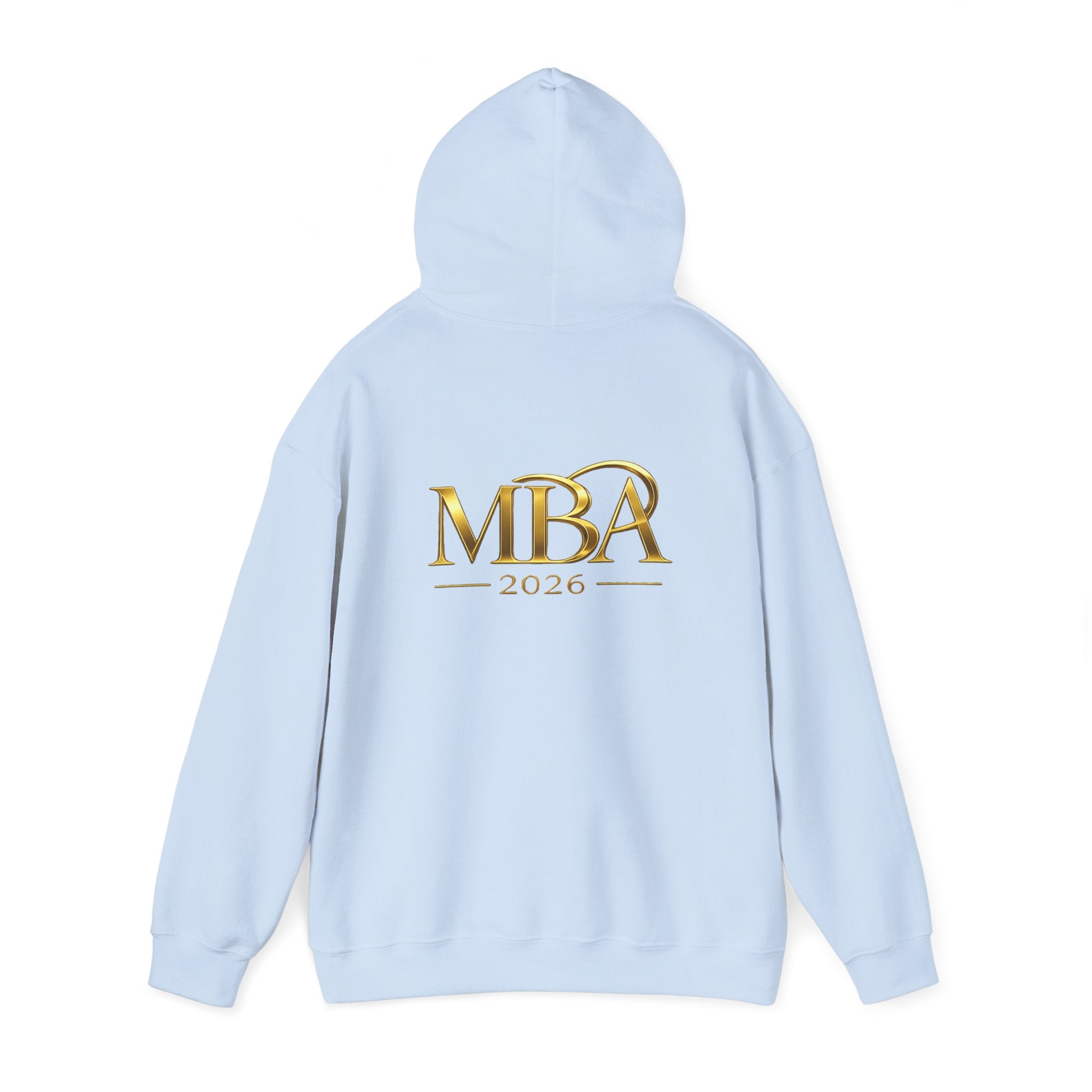 MBA 2026 Gold Logo Hoodie — Graduation/Alumni Commemorative Sweatshirt